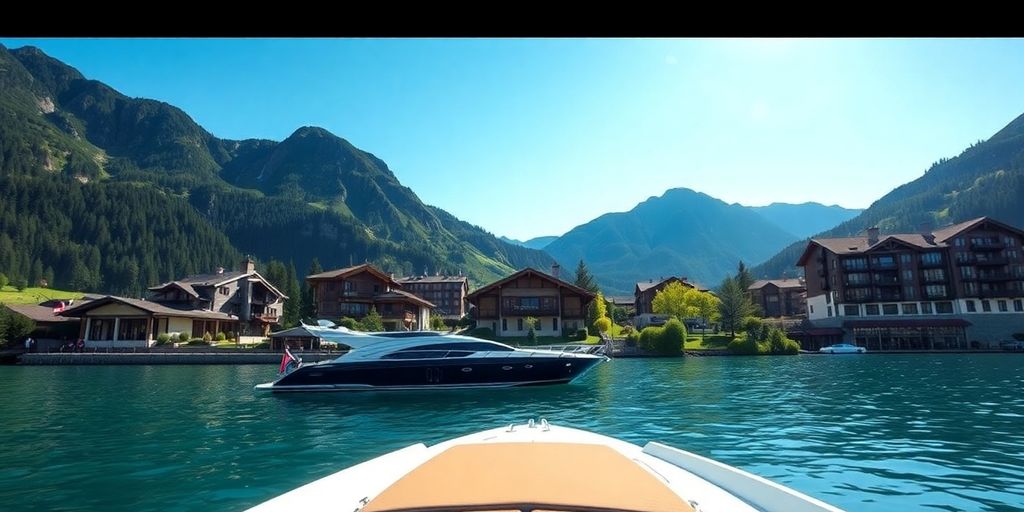 Luxury concierge services in a scenic Swiss mountain setting.